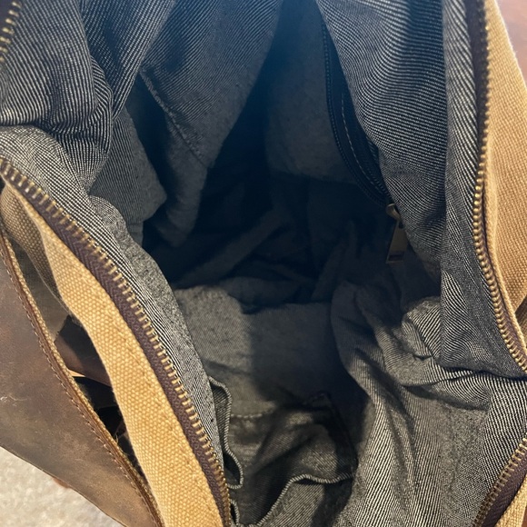 Jesslyn Blake Large Canvas Leather Bag - Picture 6 of 10